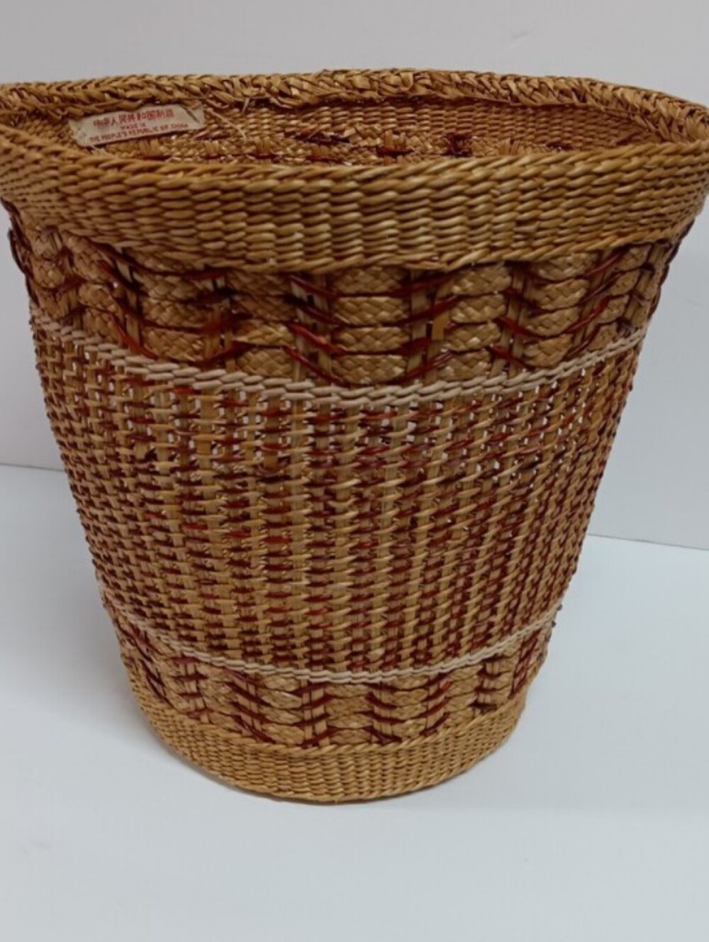 Vintage Fine Hand Woven Chinese Basket Republic of China